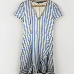 J. Crew Blue and White Striped Mini Dress